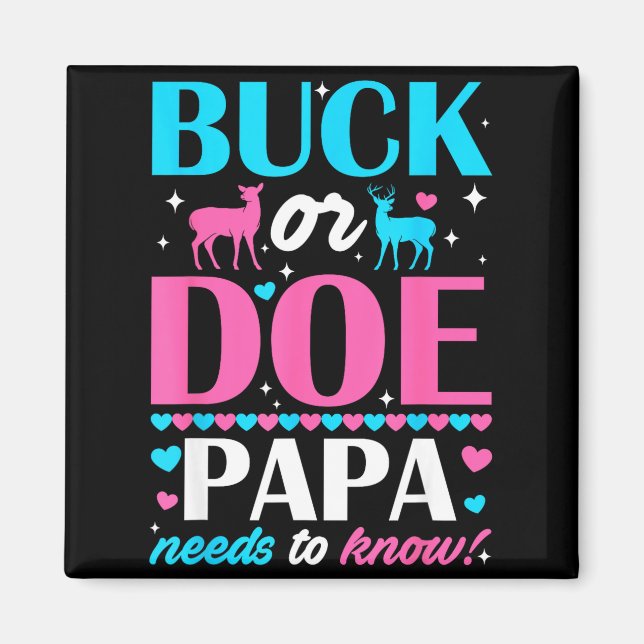 Bock oder Hirsch Papa muss wissen Hüter des Geschl Magnet (Vorne)