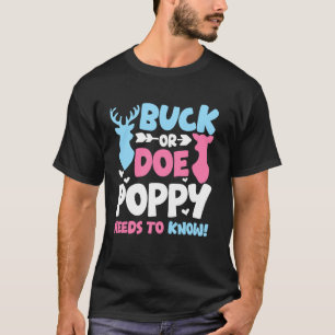Bock Oder Hirschkuh Poppy Muss Wissen Geschlecht E T-Shirt