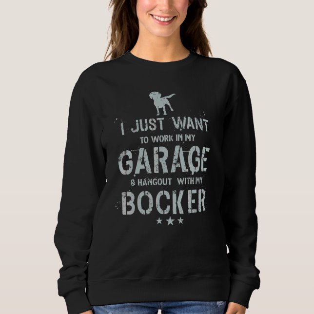 Bocker Dad Garage Männer hängen Sweatshirt (Vorderseite)