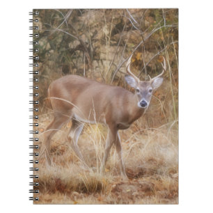 Bockhirsch auf einer Herbstwiese Journal Notizbuch Notizblock