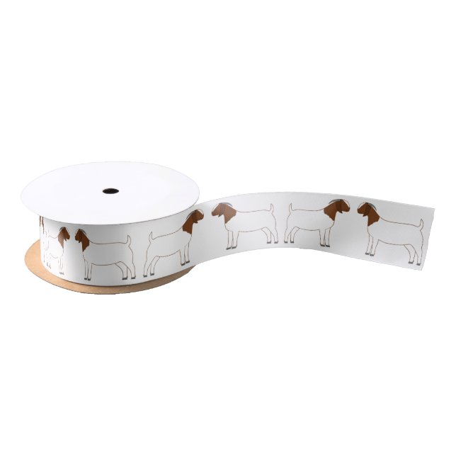 Bockziegenfarm weiß satinband (Spule)