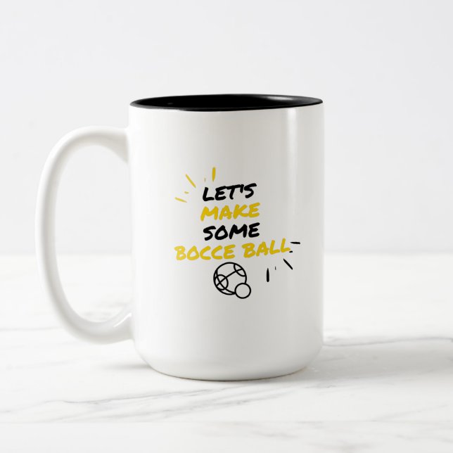 Boczball-Sportler Zweifarbige Tasse (Links)