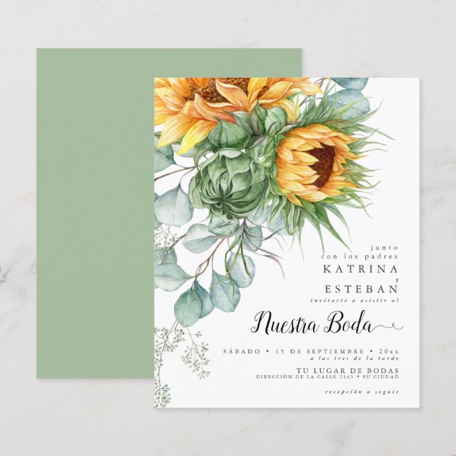 Boda de girasoles de otoño económica pero hermosa (Vorne/Hinten)