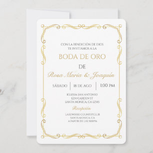 Boda de oro einladung