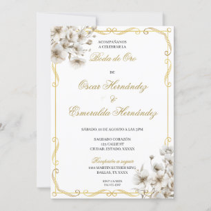Boda de oro elegante einladung