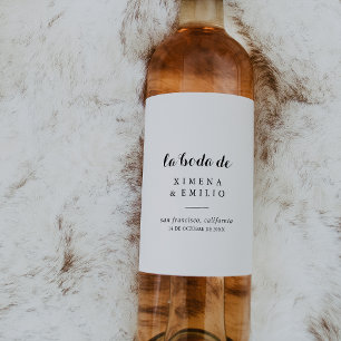 Boda Española Wine Labels Weinetikett