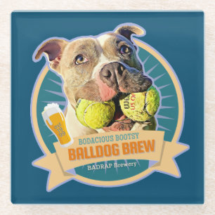 Bodacious Ball dog Beer Label Untersetzer