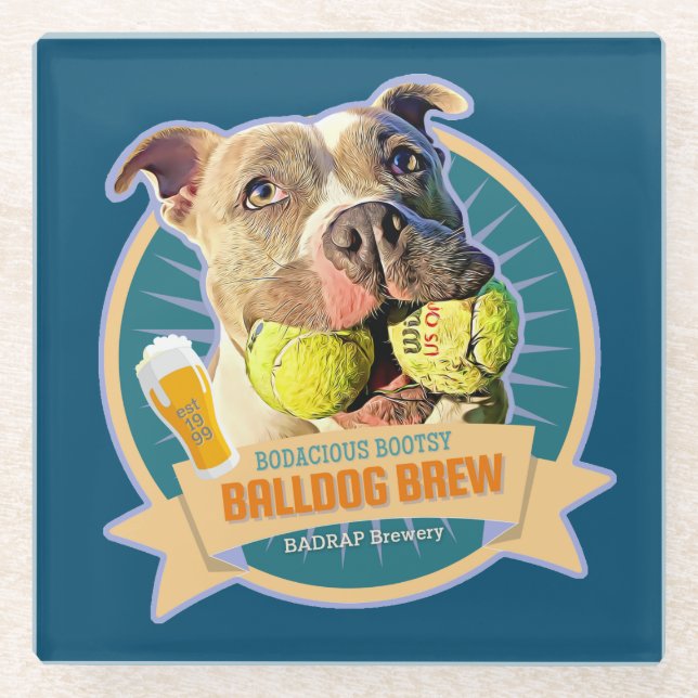 Bodacious Ball dog Beer Label Untersetzer (Vorderseite)