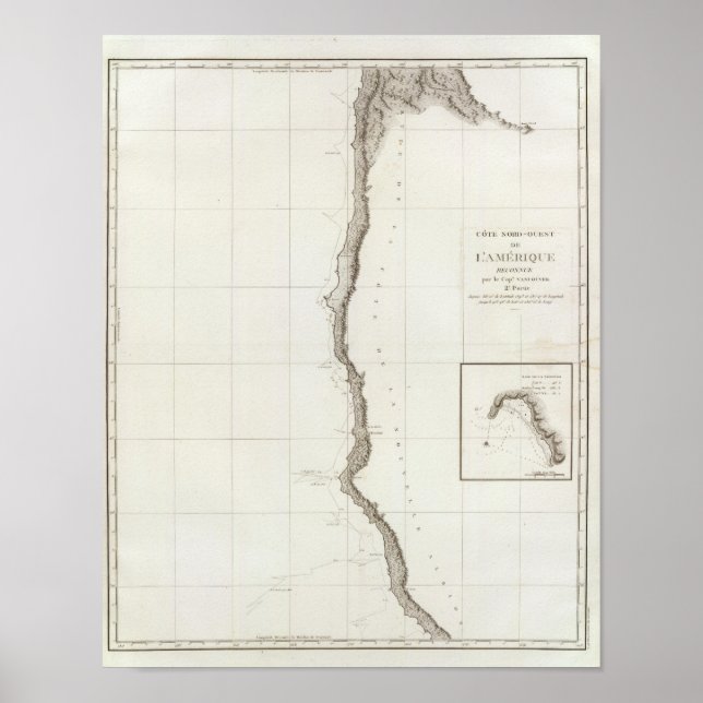 Bodega Bay California bis Cape Lookout Oregon Poster (Vorne)