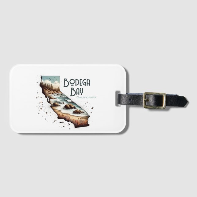 Bodega Bay California Souvenir-Geschenk Gepäckanhänger (Vorderseite (Horizontal))