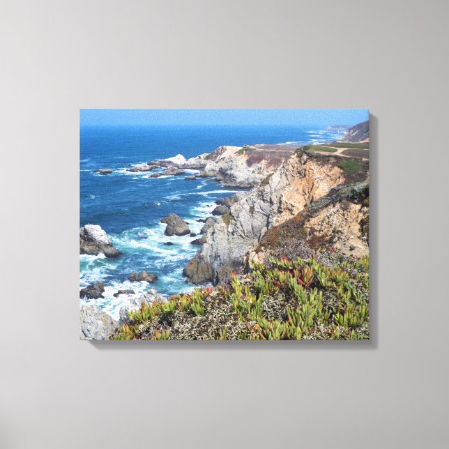 Bodega Head gequetscht Küste und Weg Leinwanddruck (Vorderseite)