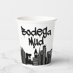 Bodega Mud Coffee Cup - Version mit schwarzer Mark Pappbecher