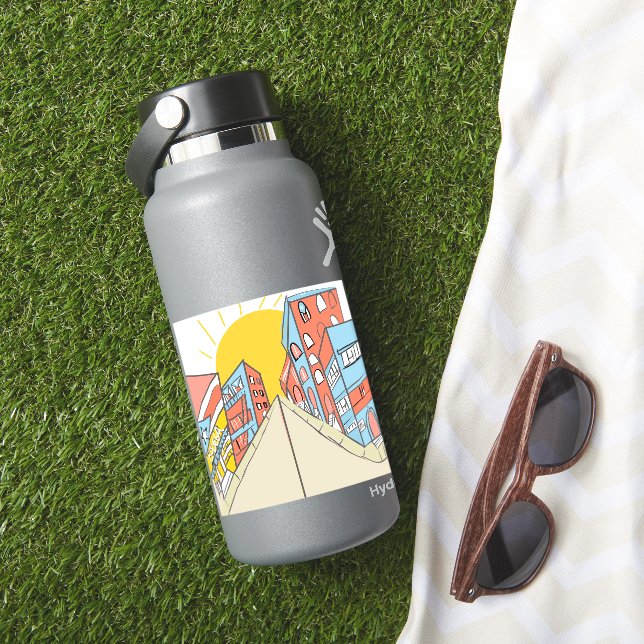 Bodega Stadt Spanischer Handzeichner Aufkleber (HydroFlask Insitu)