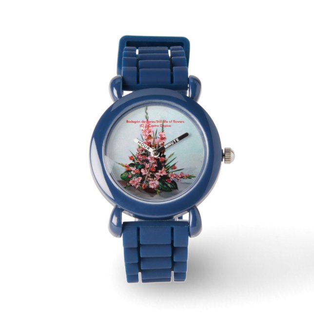 Bodegón de flores/Stillleben von Blume Armbanduhr (Vorderseite)