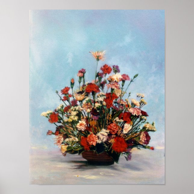 Bodegón de flores/Stillleben von Blume Poster (Vorne)