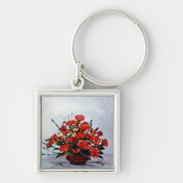 Bodegón de flores/Stillleben von Blume Schlüsselanhänger (Vorne)