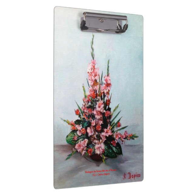Bodegón der Blumen/Still life of flowers Klemmbrett (Rechts)