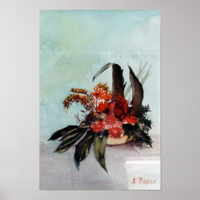 Bodegón der Blumen/Still life of flowers Poster (Vorne)