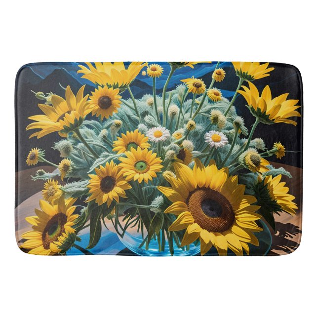 Bodegón Flores y Noche 1 - 001 Badematte (Vorderseite)