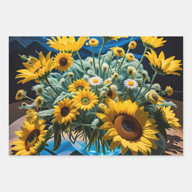 Bodegón Flores y Noche 1 - 001 Geschenkpapier Set (Vorderseite)