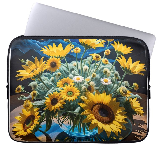 Bodegón Flores y Noche 1 - 001 Laptopschutzhülle (Vorderseite)