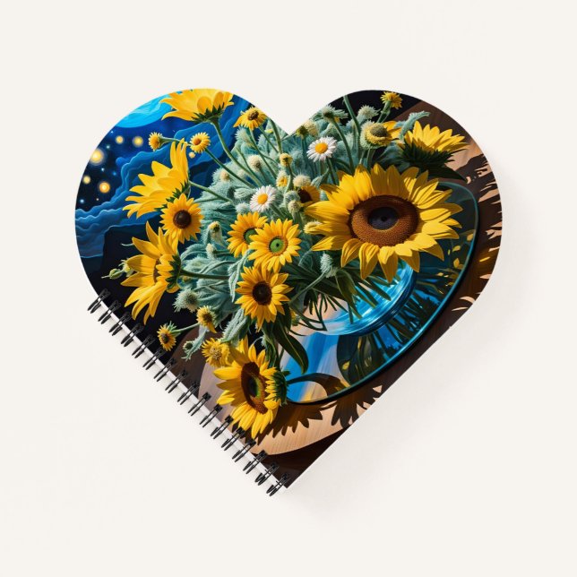 Bodegón Flores y Noche 1 - 001 Notizbuch (Vorderseite)