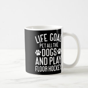 Boden-Hockey und Hunde Lustig Ich liebe Hunde und Kaffeetasse