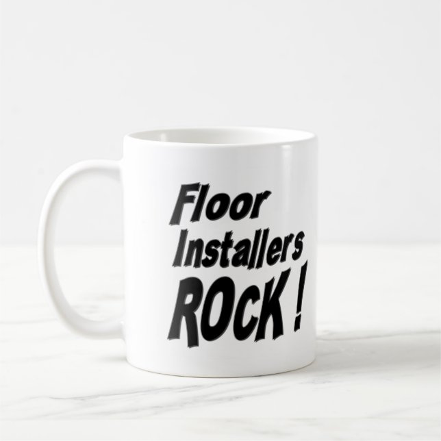 Boden-Installateur-Felsen! Tasse (Links)