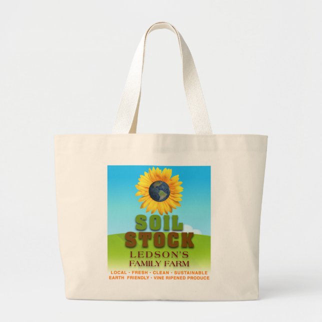 Boden-Vorrat - Ledsons Bauernhof-Leinwand-Tasche Jumbo Stoffbeutel (Vorne)