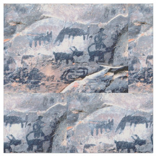 bodenamerikanische Petroglyphen Stoff