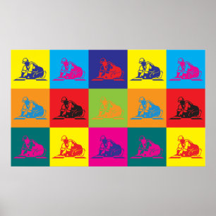 Bodenbelag-Pop-Kunst Poster