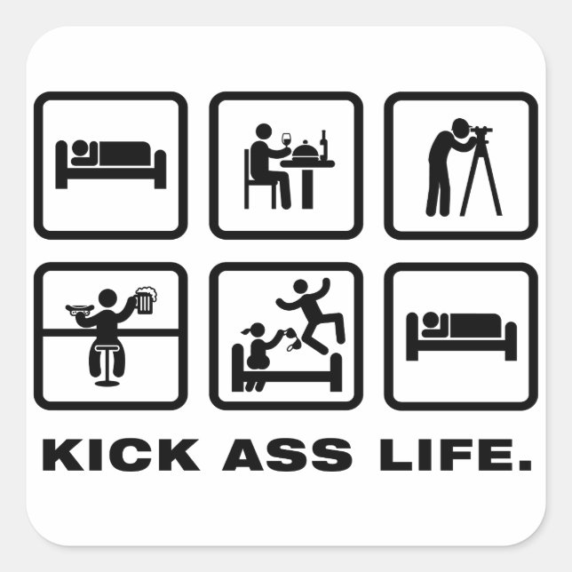 Bodenerhebung Quadratischer Aufkleber (Vorderseite)