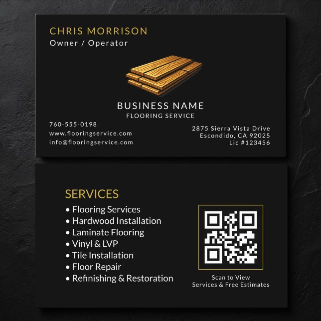 Bodenlegungs-Service-QR-Code Visitenkarte (Von Creator hochgeladen)