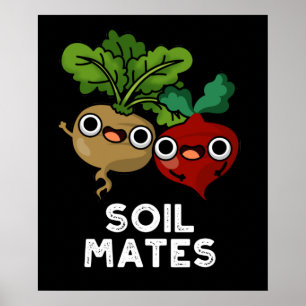 Bodenmatten Funny Beet Root Puff Dark BG Poster
