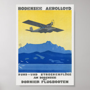 Bodensee Aerolloyd affiche vintage 1925