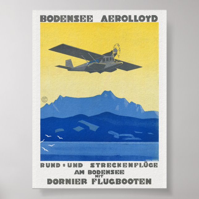 Bodensee Aerolloyd Poster vintage 1925 (Devant)