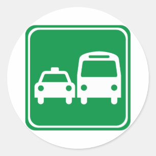 Bodentransport-Landstraßen-Zeichen Runder Aufkleber