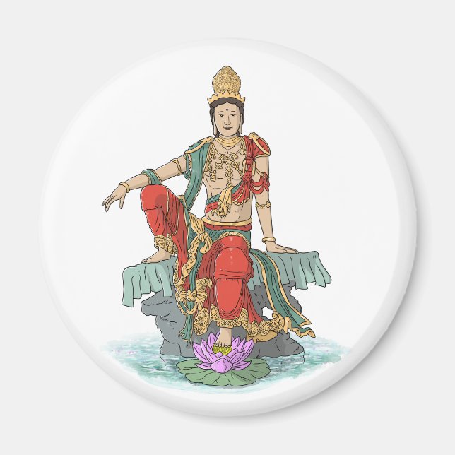 Bodhisattva aus dem Mitgefühl-Magneten Magnet (Vorne)