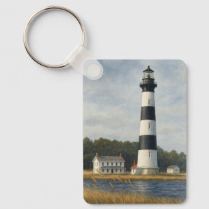 Bodie Island Leuchtturm Aquarell Schlüsselanhänger