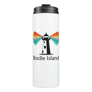 Bodie Island Leuchtturm North Carolina Regenbogen Thermosbecher