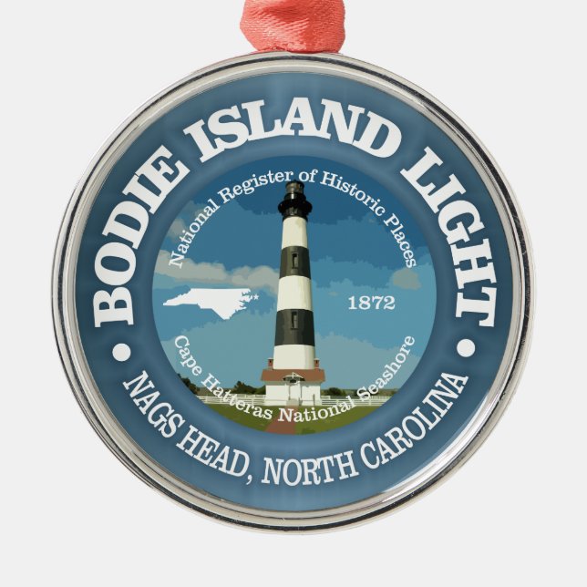 Bodie Island Light Ornament Aus Metall (Vorne)