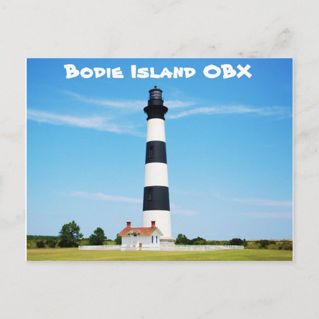 Bodie Island Lighthouse - Außenbanken, NC Postkarte (Vorderseite)