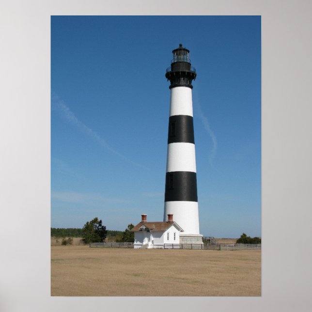 Bodie Island Lighthouse Äußere Banken NC Print Poster (Vorne)