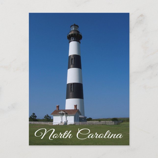 Bodie Island Lighthouse, Nags Head North Carolina Postkarte (Vorderseite)