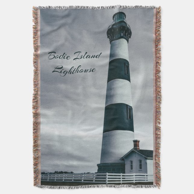 Bodie Island Lighthouse Schwarzweiß Decke (Vorderseite Vertikal)
