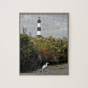 Bodie Island Lighthouse with Egret