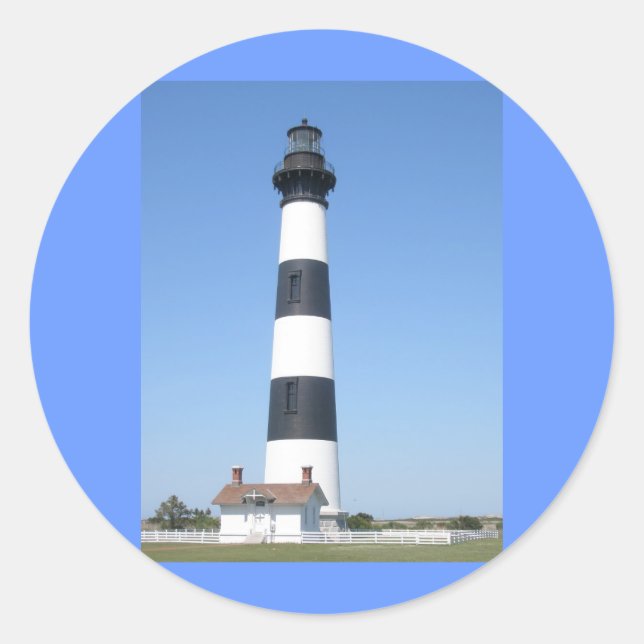 Bodie Lighthouse Äußere Banken NC-Aufkleber Runder Aufkleber (Vorderseite)