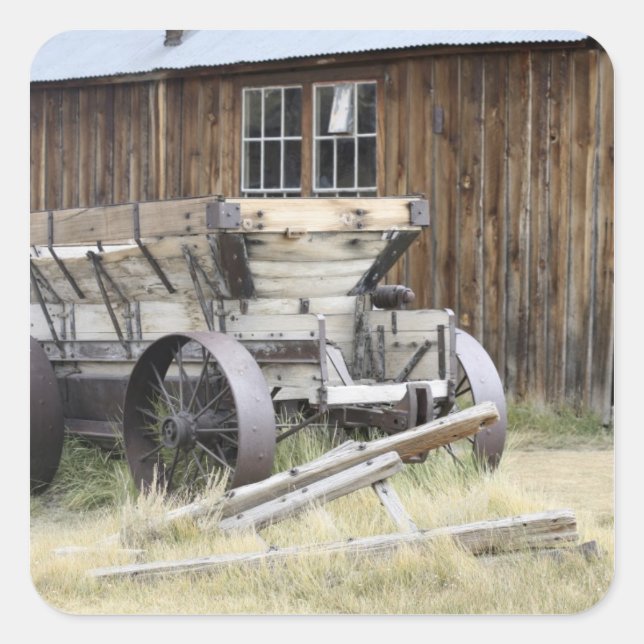 Bodie Staat Historic Park, CA Quadratischer Aufkleber (Vorderseite)