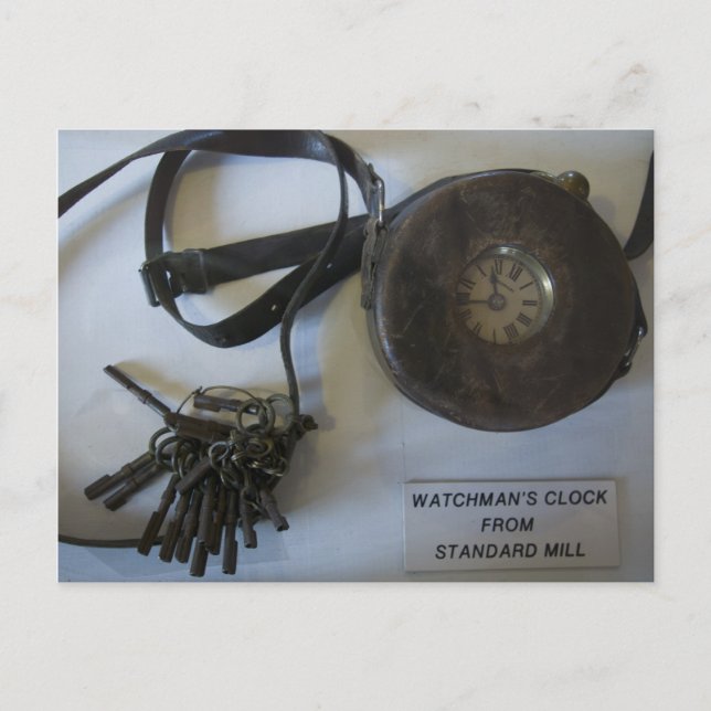 Bodie Watchmans Uhr und Schlüssel Postkarte (Vorderseite)