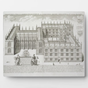 Bodleian Library, Oxford, from 'Oxonia Illustrata' Fotoplatte